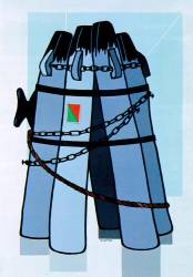 Grey 'briccole' - 1989 - acrylic - cm 70x100