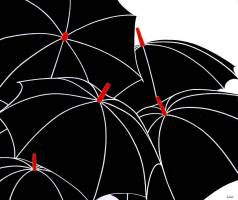 Umbrellas - 1986 - acrylic - cm 100x120